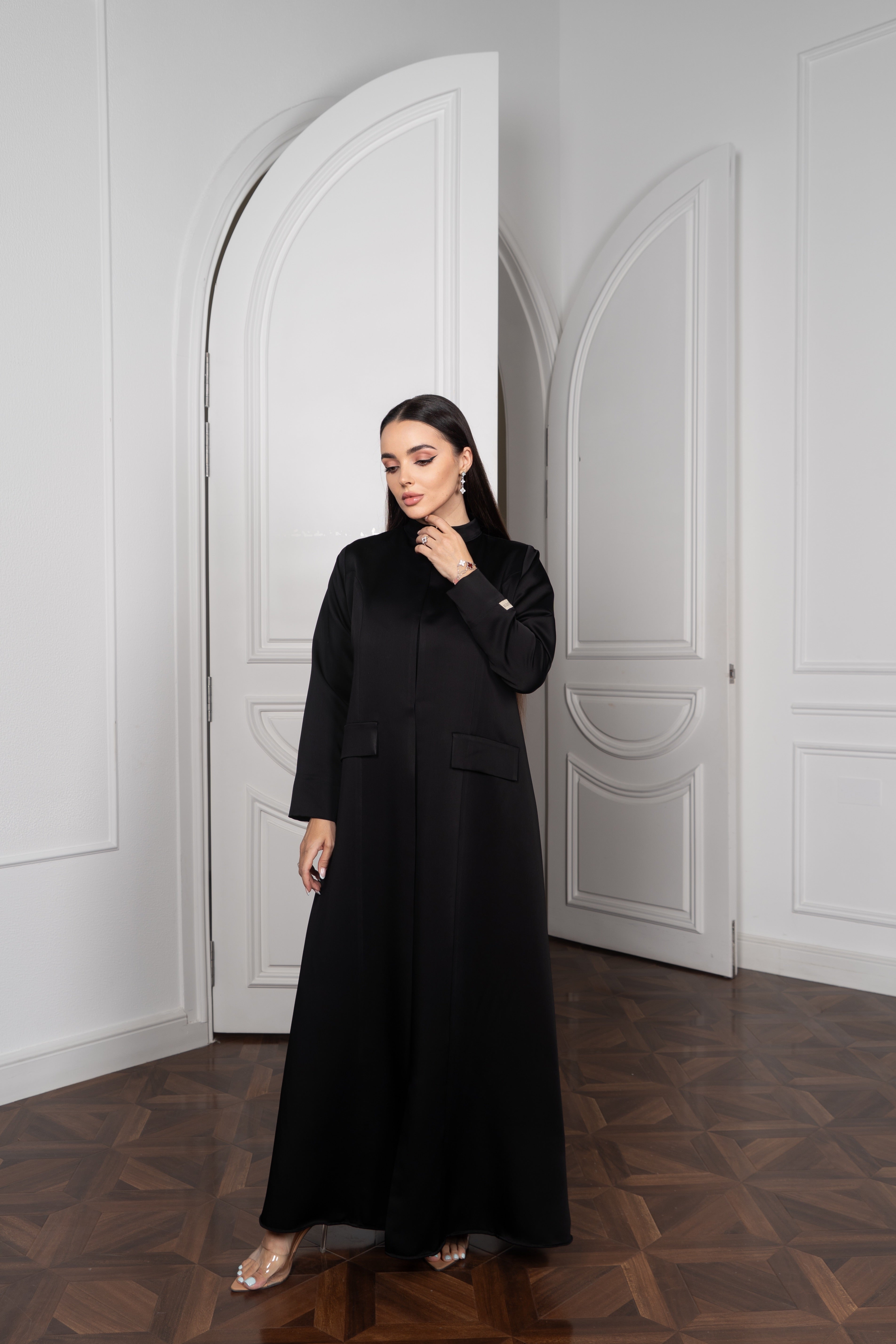 Satin Abaya - Black
