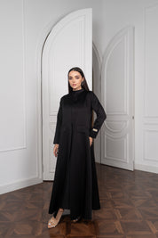 Satin Abaya - Black